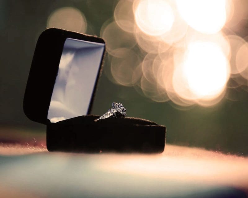 Wedding Ring Sitting in a Ring Box